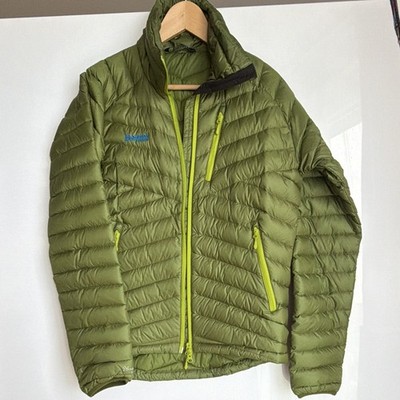 Bergans Herren Daunenjacke S grün gesteppt Stehkragen Outdoor Wandern