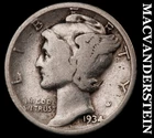 1934-D Silver Mercury Dime - Scarce  Better Date  No Reserve  #i4740