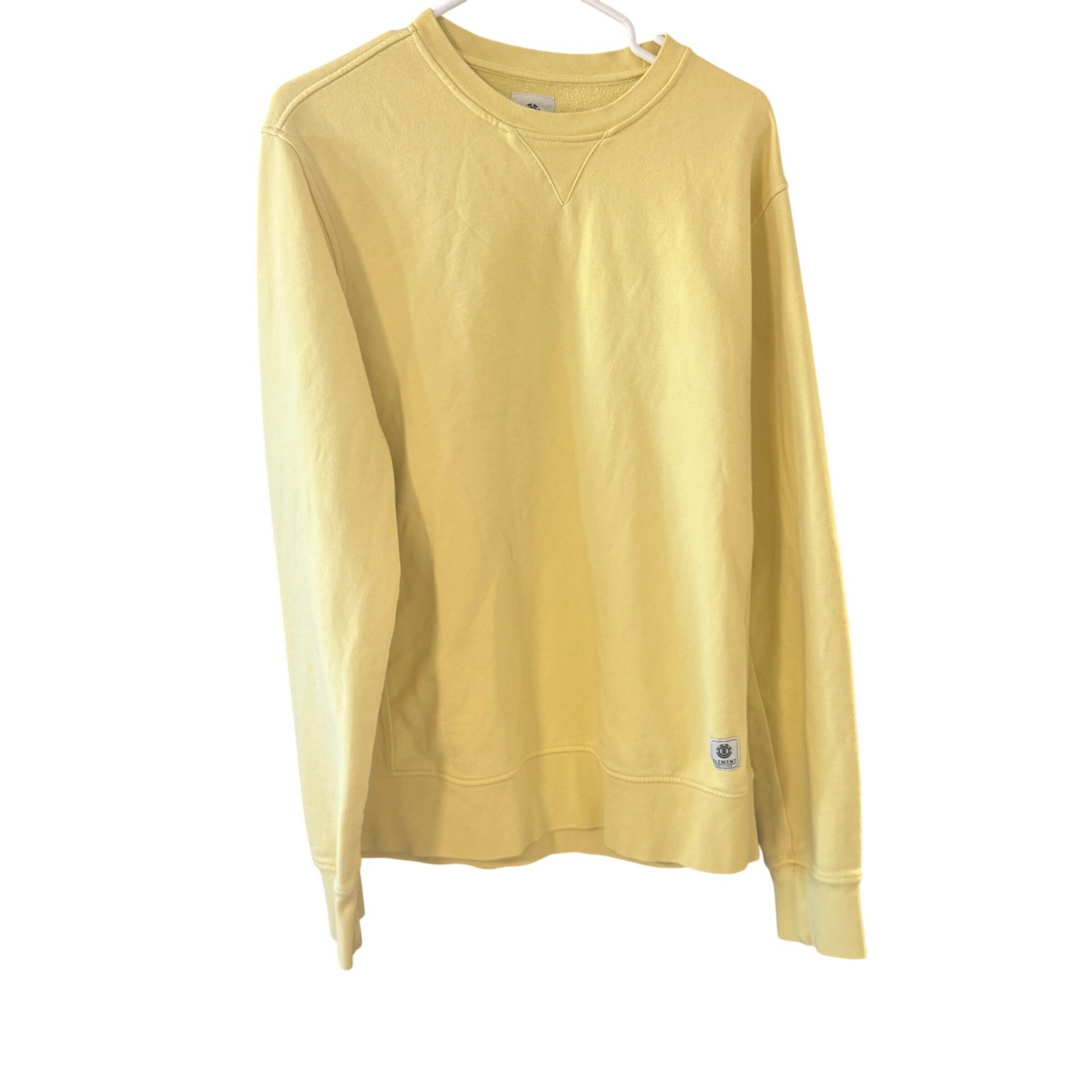 Element Mens Butter Yellow Crewneck Sweatshirt Long Sleeve P