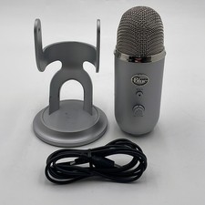 Logitech Creators Blue Yeti USB Microphone for Gaming Silver - READ