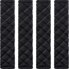 Tatuo 4 Pack Seat Belt Cover Extra Long Pads for 15.8 Inch, Black