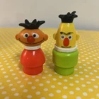 Vintage Fisher Price Little People Plastic Bert And Ernie Figures Sesame Street