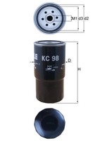Kraftstofffilter Knecht KC 98 Anschraubfilter FüR BMW E39 E36 E34 E38 82,5Mm 5Er