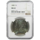 1888 Morgan Silver Dollar MS 63 NGC Uncirculated Toned SKU:I27538