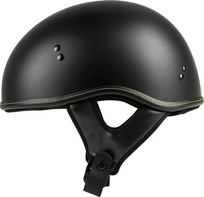 .357 Solid Half Helmet Mt Blk MD 77-1100M