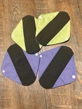 Reusable Cloth Pads Menstruation Period Washable Eco  Friendly Set of 4