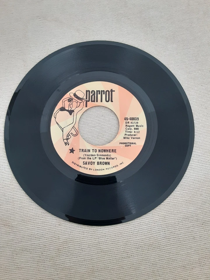 SAVOY BROWN - MADE UP MY MIND  TRAIN TO NOWHERE PARROT 45 PROMO - Image 2 of 2