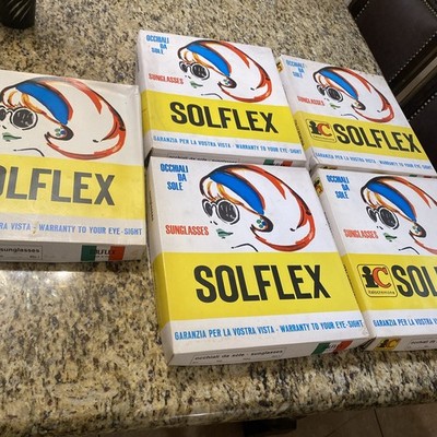5 Full Boxes1960s NOS Italian Italocremona Solflex 60 Sunglasses Total