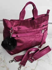 Borsa a mano/tracolla Kipling viola con scimmia TIBE usata ottime condizioni