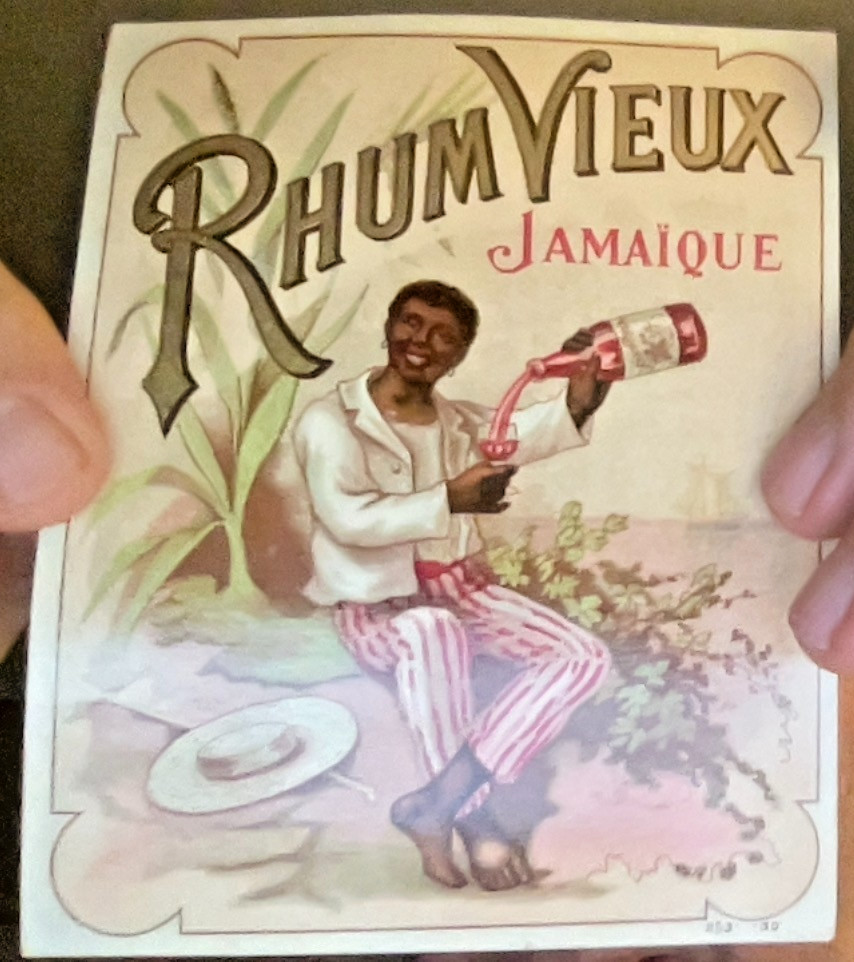 Etichetta Liquore Rhum Vieux Jamaique litografia Carlo Belloni Milano-3222