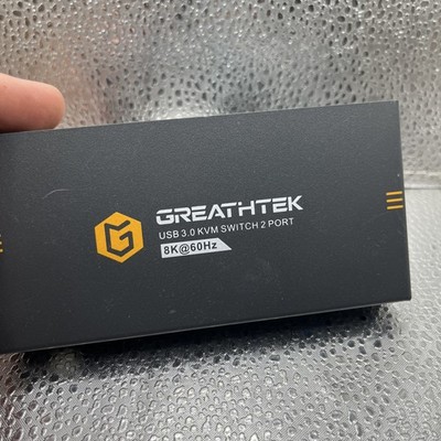 Greathtek KVM Switch USB 3.0 Dual Monitor 2 Port 4K @ 60Hz