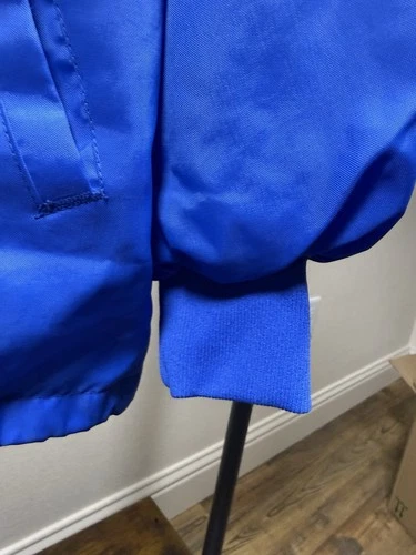 Vintage WestArk Men’s 2XL Blue Nylon Coach Jacket Marine Corps Logo Snap Front image 10