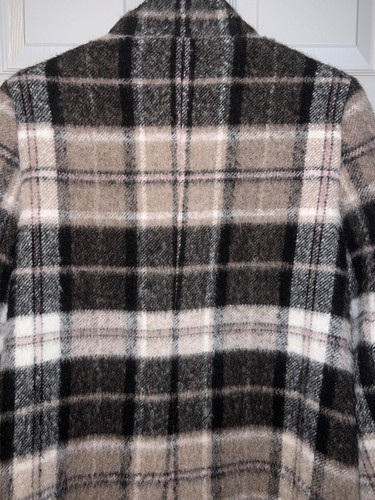 Katherine Kelly Alpaca Wool Blend Plaid Coat Size 12 – Cozy & Chic - Picture 6 of 13