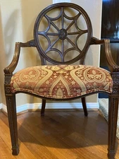 Ethan Allen Spider-Back Chairs Cristal Model Accent Armchairs #13-7131