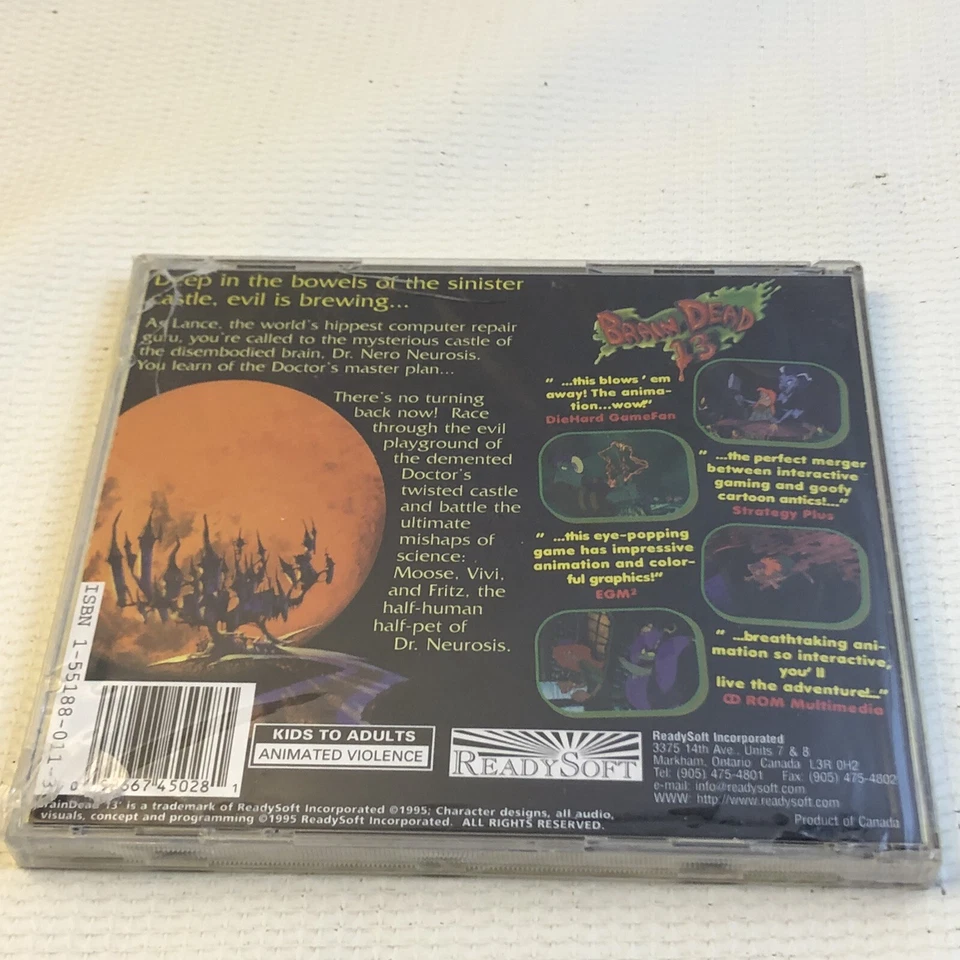 Brain Dead 13 RPG Fantasy Vivi Fritz Nero Moose ReadySoft Game PC CDROM 1995 NEW - Image 4 of 4