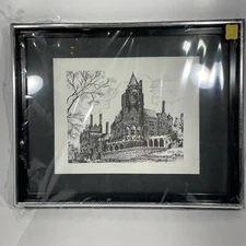 1968 CASA LOMA Toronto Simpson’s Department Store Drawing Print ?Unknown? Framed