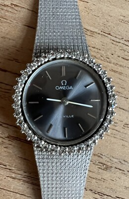 Omega Damenuhr Omega Antik Uhren OMEGA Uhr Damen Weißgold Vintage