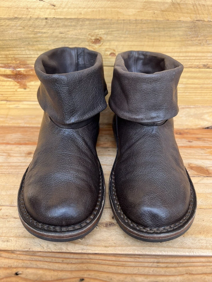 Botas femininas Trippen de couro marrom com zíper tamanho 39 /EUA 9 /Reino Unido 6 fabricadas na Alemanha - Imagem 2 de 4