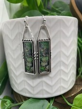 2.25 Silver-tone Boho Pendant Retro Drop Dangle Earring Set New Free Ship B4926