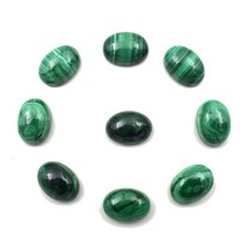 Natural Green Malachite Oval Shape Calibrated Cabochon, Jewelry Making Gemstone
