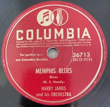 JAZZ Harry James 78 rpm COLUMBIA 36713 MEMPHIS BLUES big sound V+
