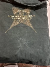 Large (23x 30 “ Tall) Green Canvas Draw String Trail Bag G H Bass & Co