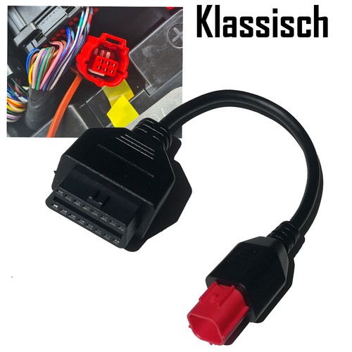 Euro 5 Adapter 6-Pin Motorrad Bike Diagnose KTM Moto Guzzi Piaggio Vespa/Honda/ - Bild 2 von 17