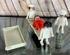 Vintage 1974 Playmobil Lot Geobra Figures Accessories Nurse Gurney Hat
