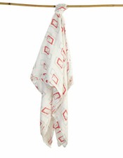 Lot Of 100 Pcs Organic Bamboo Muslin Baby Swaddle Blanket Red 3d Square Shape