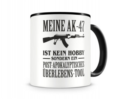 Samunshi Meine AK-47 ist kein Hobby Tasse  2 Farben H:95mm / D:82mm