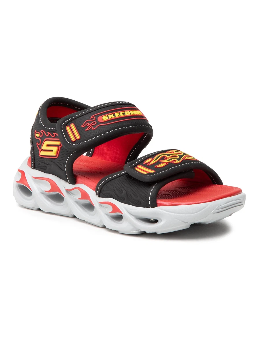 SKECHERS Child S Lights Touch Fastener With Memory Foam New eBay