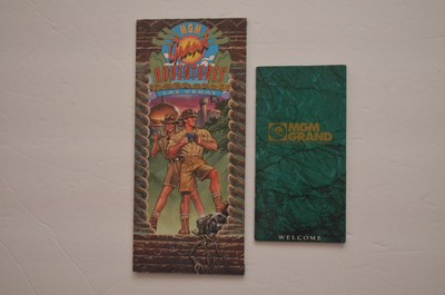 Vintage MGM Grand Adventures Las Vegas Fold-Out Brochure & Hotel Welcome Booklet