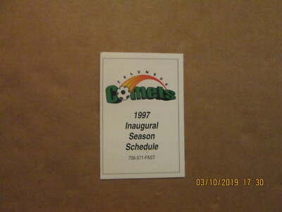 EISL Columbus Comets Vintage Defunct Circa 1997 Inaugural Sesaon Pocket Schedule