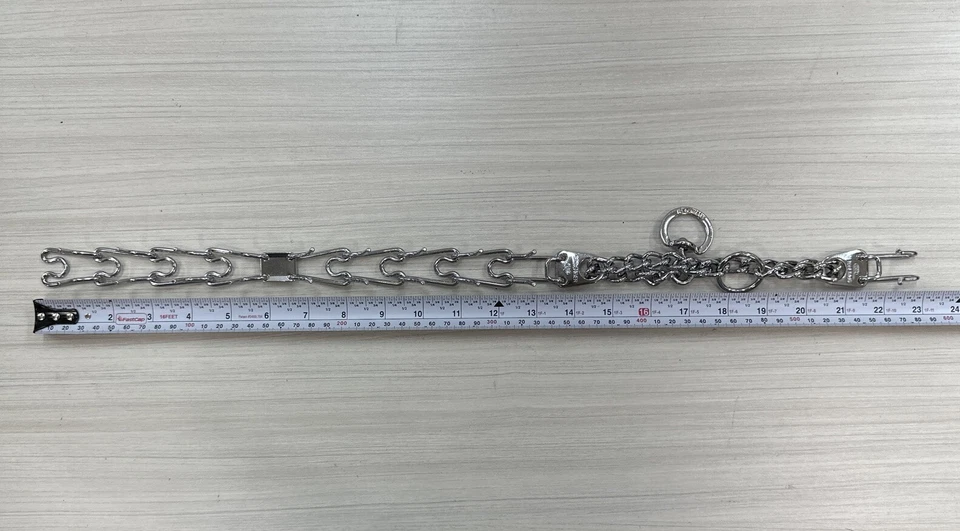 Punta de entrenamiento Herm Sprenger de acero cromado 23 pulgadas (58 cm) x 3,2 mm, plateada  Foto 2 de 3