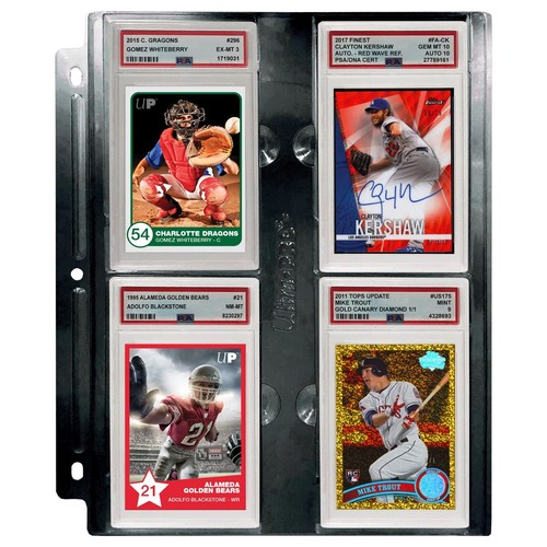(1 Page) Ultra Pro BLACK Page For PSA Graded Slabs - Rigid Shell - Lock-In Tabs - Picture 2 of 2