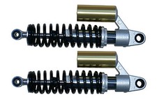 Kawasaki ER-5 rear shocks with piggy back - pair of 350mm black/chrome, pin/pin
