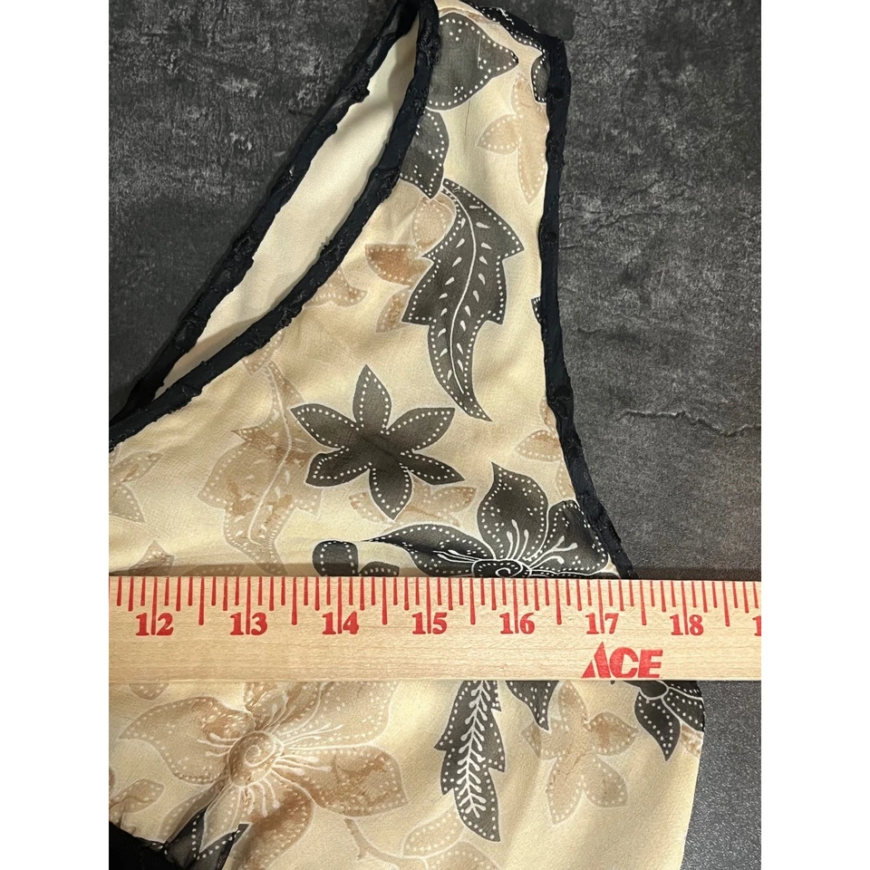 JONATHAN MARTIN STUDIO Silk Floral Print V Neck Maxi Dress M Babydoll Y2K - Image 4 of 4