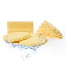 APPEARUS Facial Sponges 60 Pack - Compressed PVA 60 Count (Pack of 1), yellow 