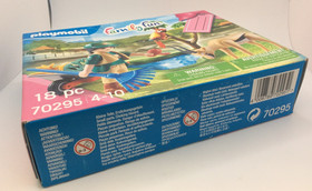 PLAYMOBIL Family Fun Zoo Playset 70295 with Gazelle Parrot Pond Zookeeper New