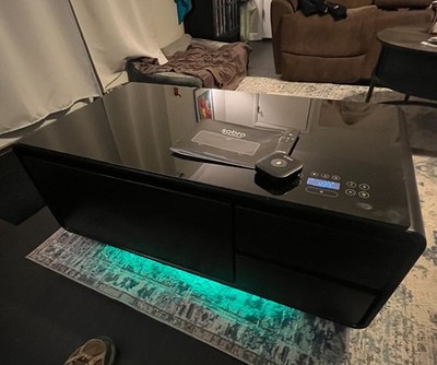 SOBRO Large SMART Coffee Table Refrigerator Black Bluetooth Speakers GENTLY USED