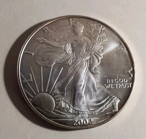 2002  Walking Liberty American Eagle 1 oz Fine .999 Silver Dollar