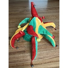 Jester Clown Hat Mardi Gras Multicolor Halloween Costume. With Bells