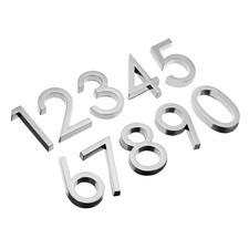 House Numbers 3D Mailbox Numbers 0-9 for Outside, 10Pcs Numbers , Gray