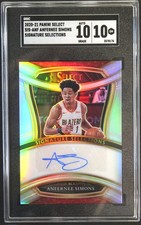 Anfernee Simons Select Signature Series Auto 2020-21 SIS-ANF SGC 10 Auto 10 