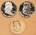 1954P 1960P 1961P Half Dollar Lot Of 3 90% Silver Proof Franklin Half Dollars