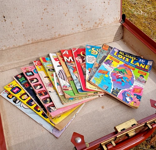 Mixed Vintage Comic Lot of 13; Superman, Casper, Harvey & More; Reader's Cond