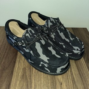 Hey Dude Men's Wally Sox Camo Slip-On Loafers – Comfortable Casual Shoes, Multiple Sizes