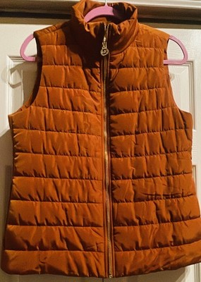 MICHAEL KORS WOMEN'S BURNT ORANGE QUILTED PUFFER