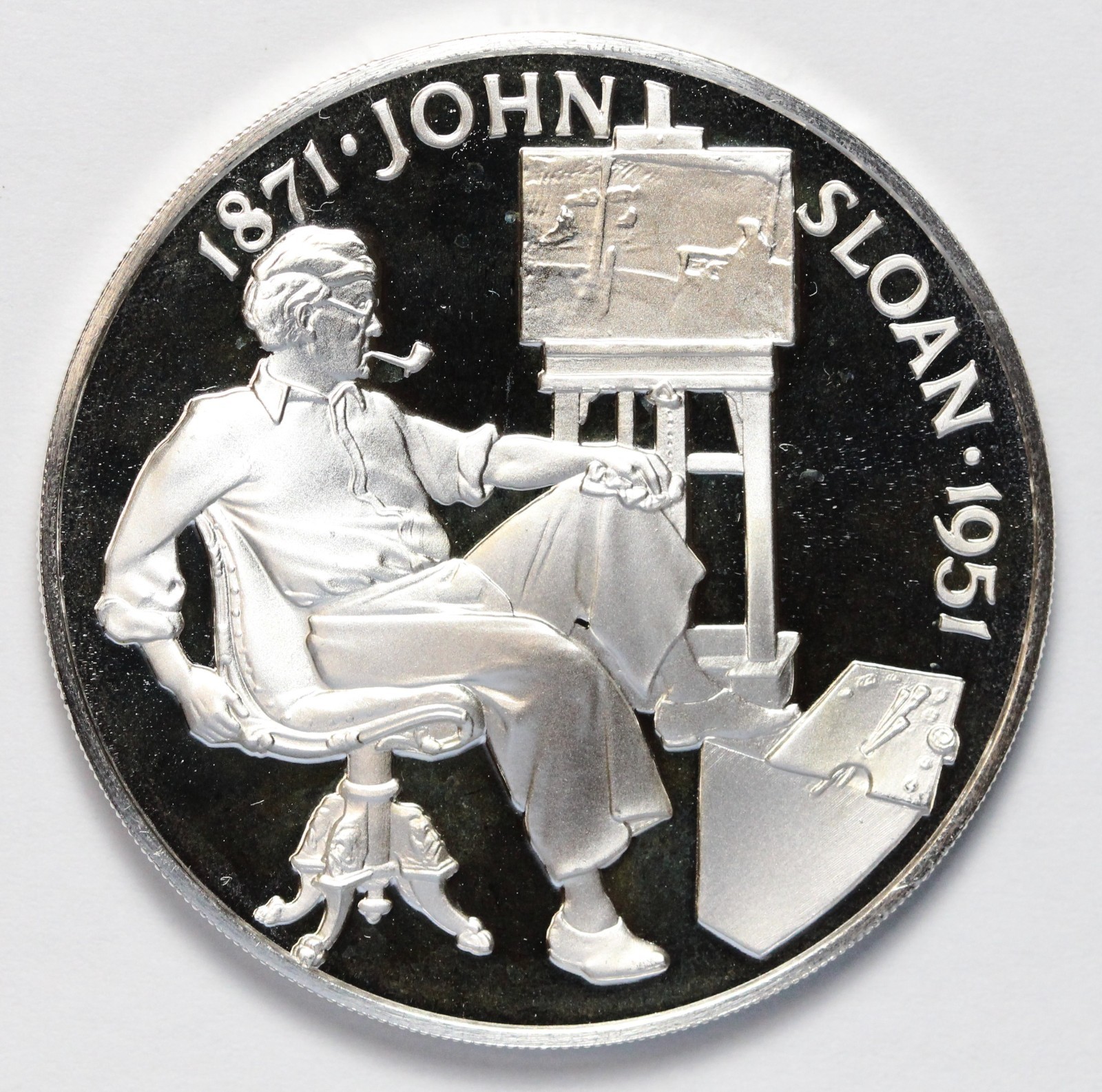 1971 Postmasters of America .925 Sterling Silver Medal Set of 12 Coins - 306.35g