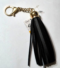 BASICALLY YOURS Creatively Crafted Leather-Like 4" TASSEL ACCESSORY - BLACK